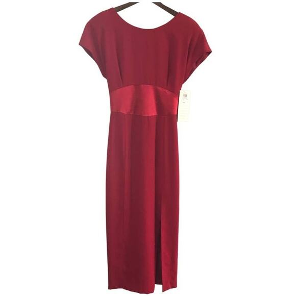 Vintage 1980s Donna Ricco Red Dress with Original Tags Size 10 - Picture 1 of 8